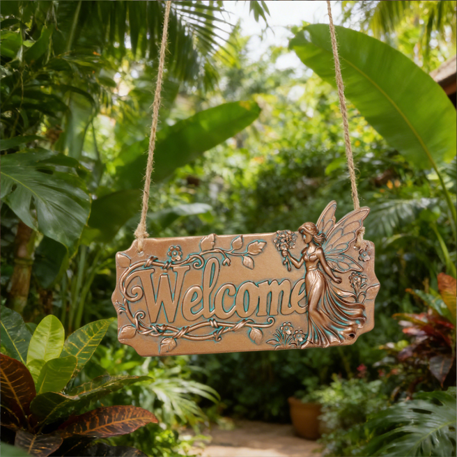 Fairy Welcome Sign: Whimsical Garden Decor ✨