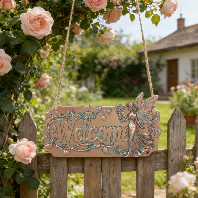 Fairy Welcome Sign: Whimsical Garden Decor ✨