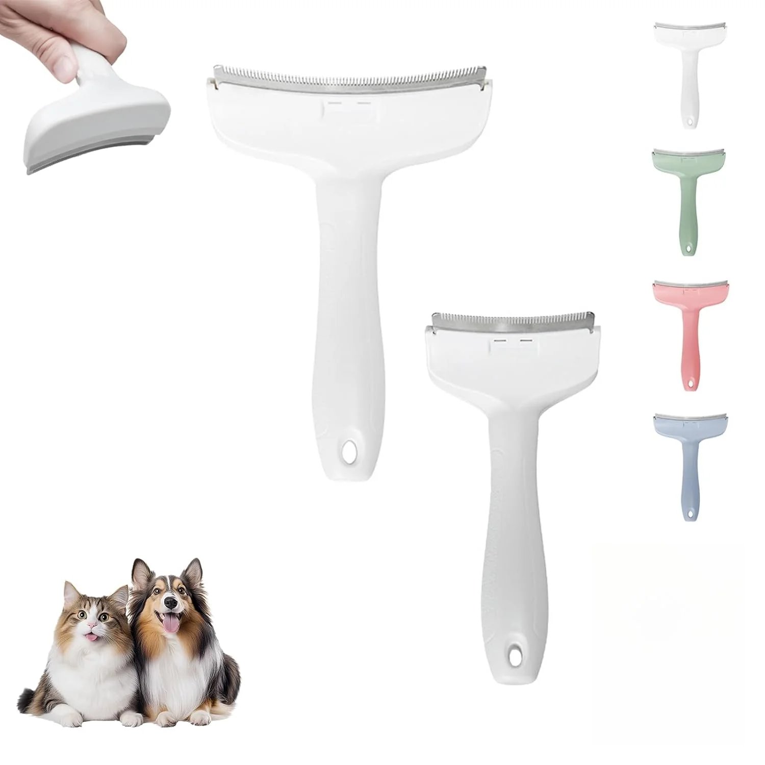 V-Tooth Deshedding Comb for Pets-purrpetclean