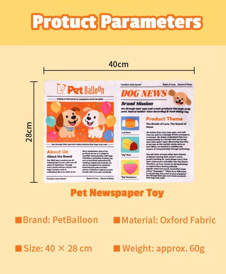 🔥Hot Sale 49% OFF🌟📰 Durable Newspaper Dog Toy-purrpetclean