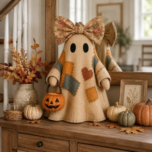 🔥🎁[Halloween Gifts]Lighted Vintage Patchwork Ghost - Buy 3 Get Free Shipping