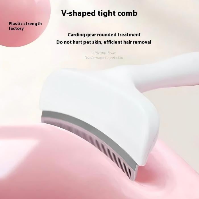 V-Tooth Deshedding Comb for Pets-purrpetclean
