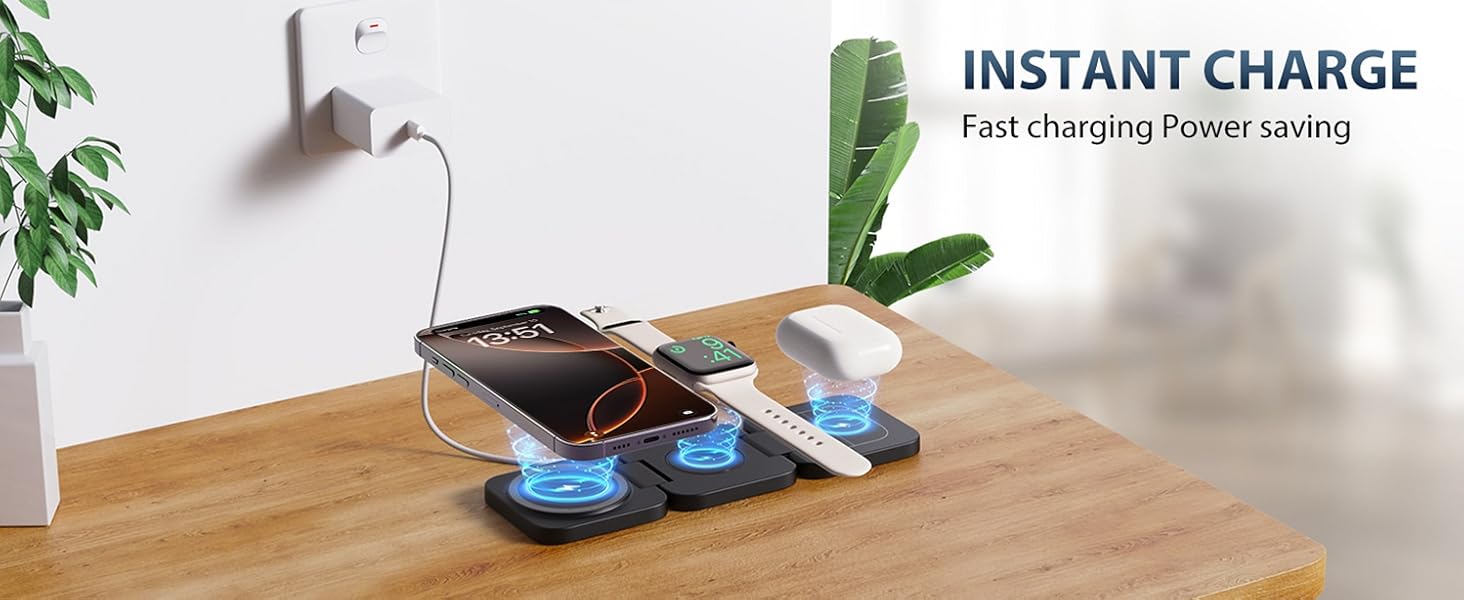 instant fast charge your iphone airpods apple watch