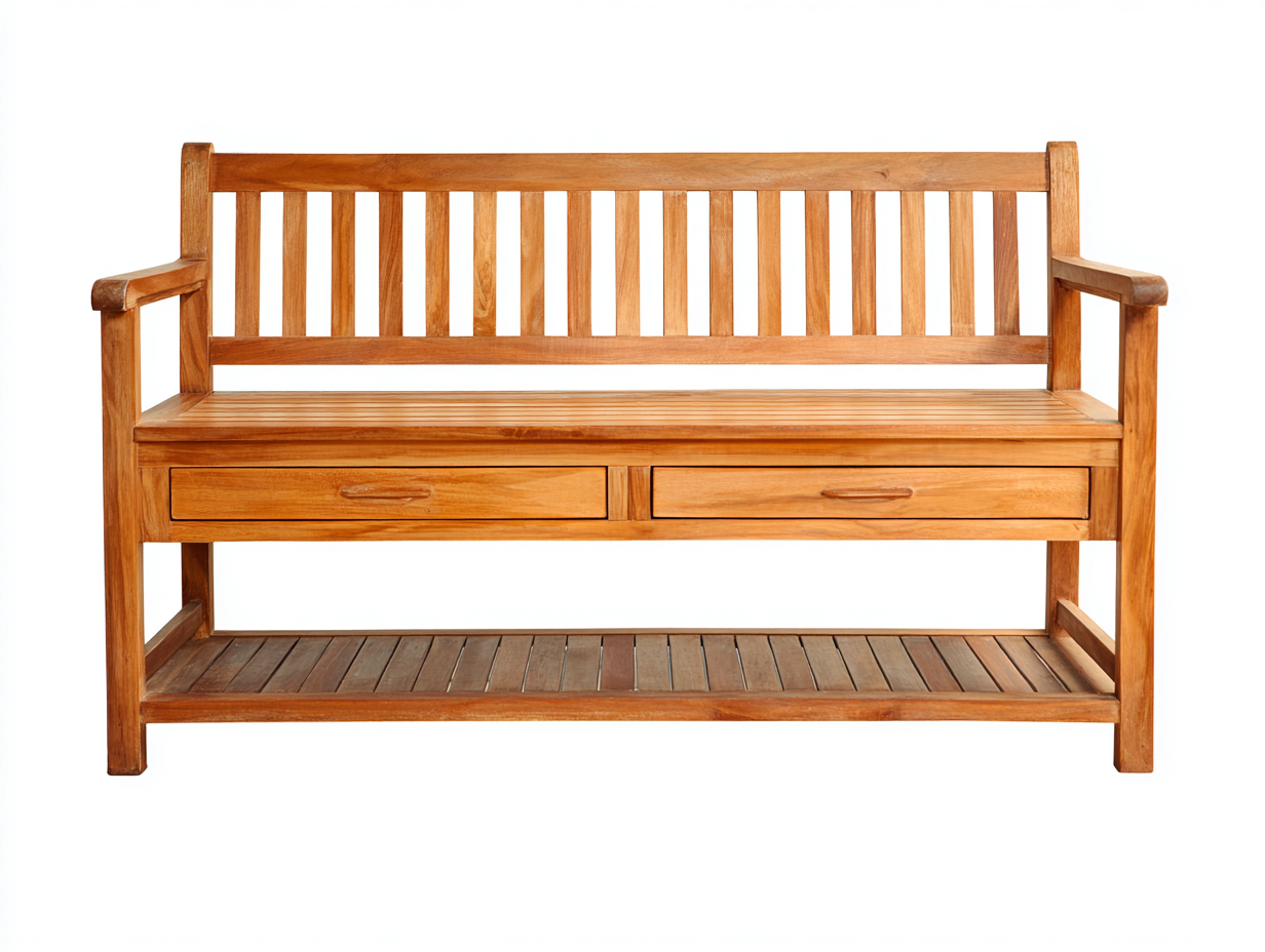 Gartenbank Holz 160x60x90 cm - Braun - Modernes Design mit Stauraum für Garten-Pineupio