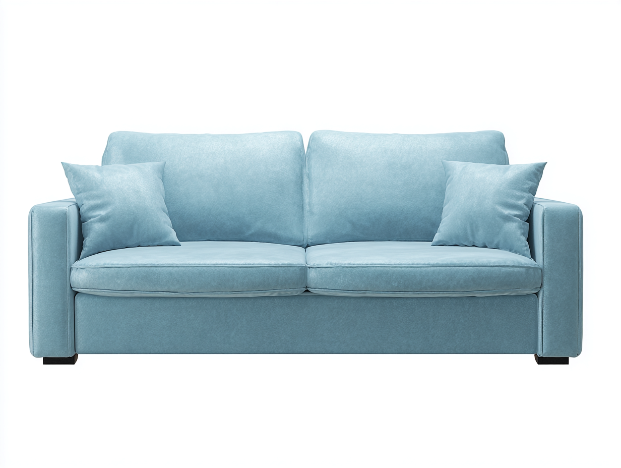 Zweisitzer Sofa Stoff 170x90x85 cm - Blau - Modernes Design für Wohnzimmer-Pineupio