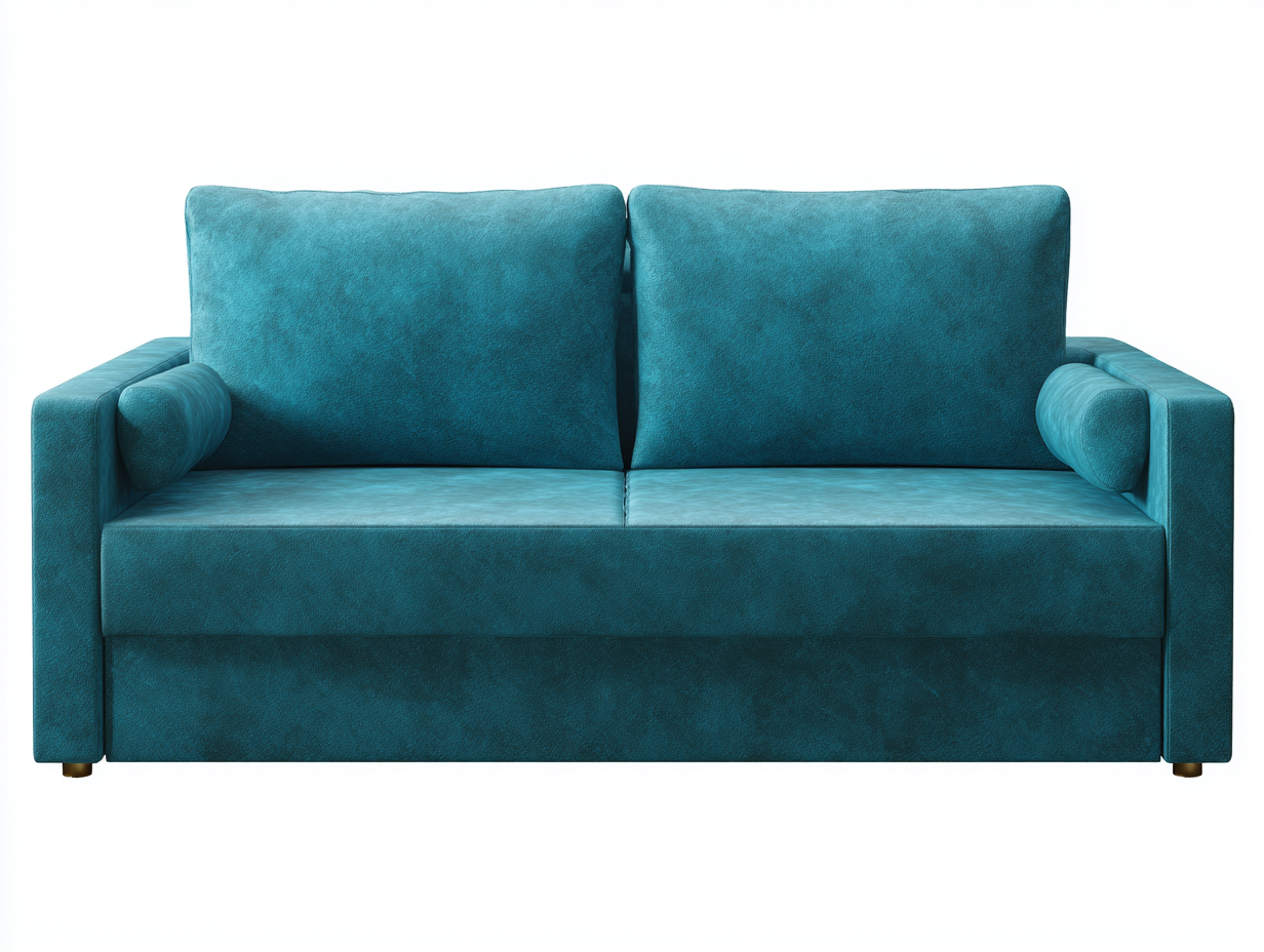 Zweisitzer Sofa Stoff 180x85x85 cm Blau - Modernes Design-Pineupio