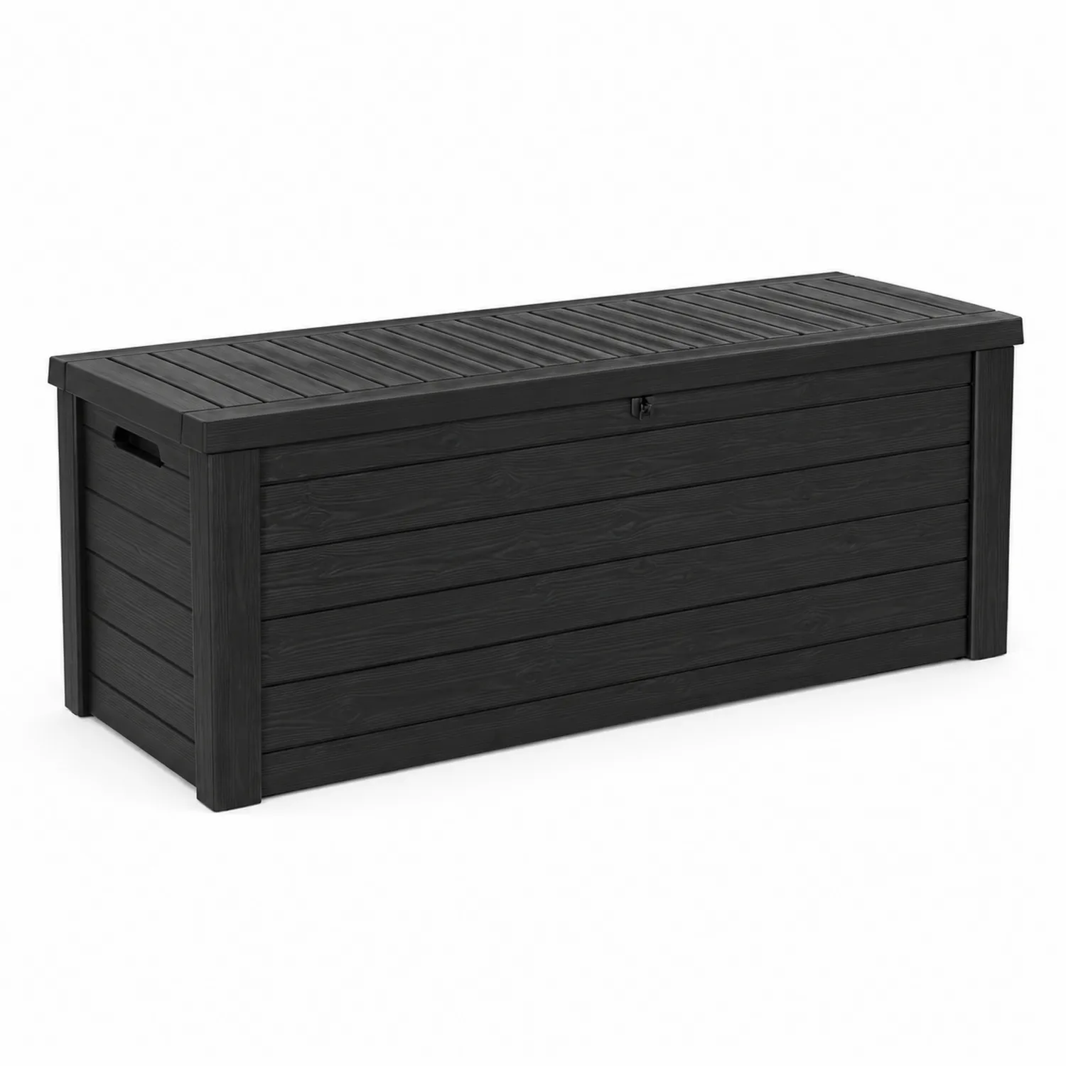 Panca Contenitore da Esterno in Polipropilene Nero 120x45x60 cm-Selvoriux