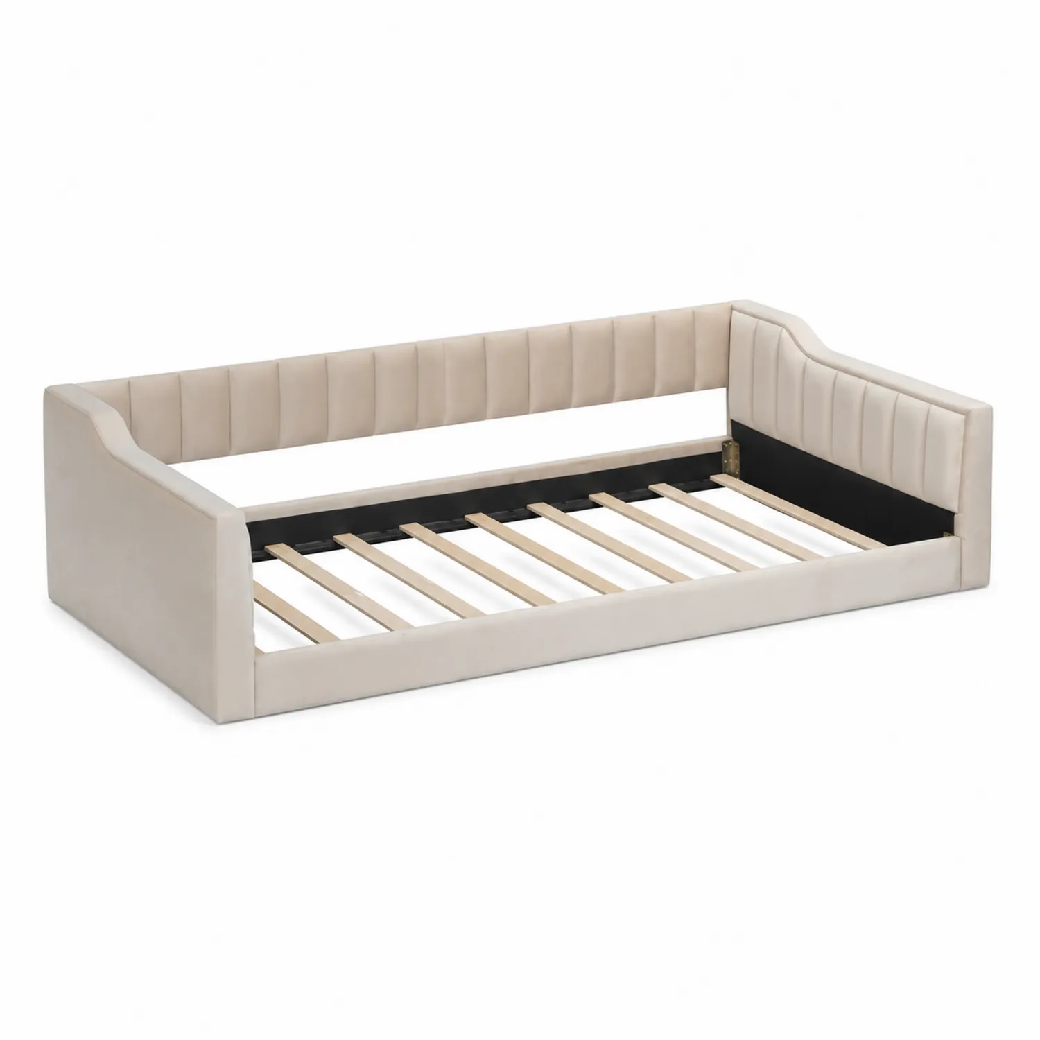Daybed imbottito in tessuto con struttura in legno-Selvoriux