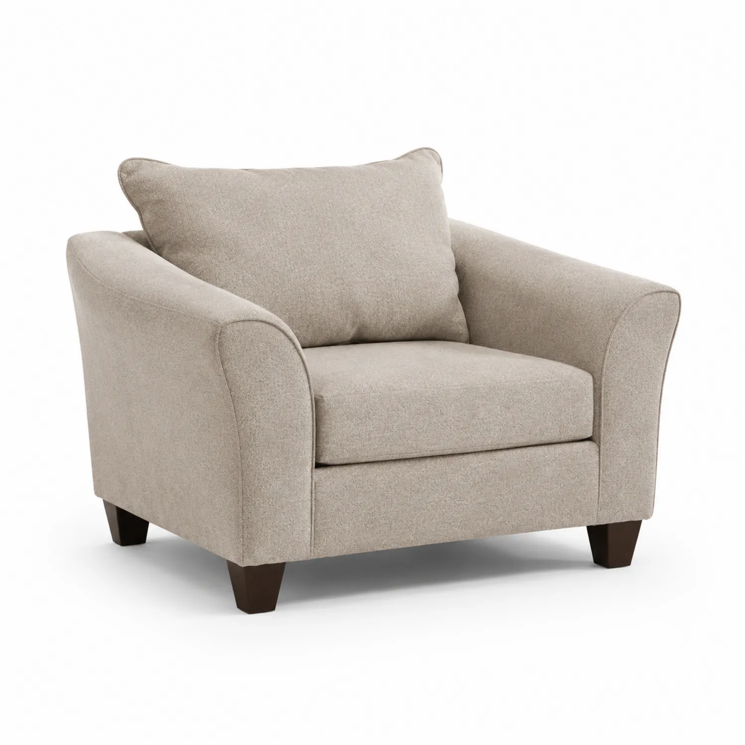 Poltrona in tessuto poliestere beige-Selvoriux