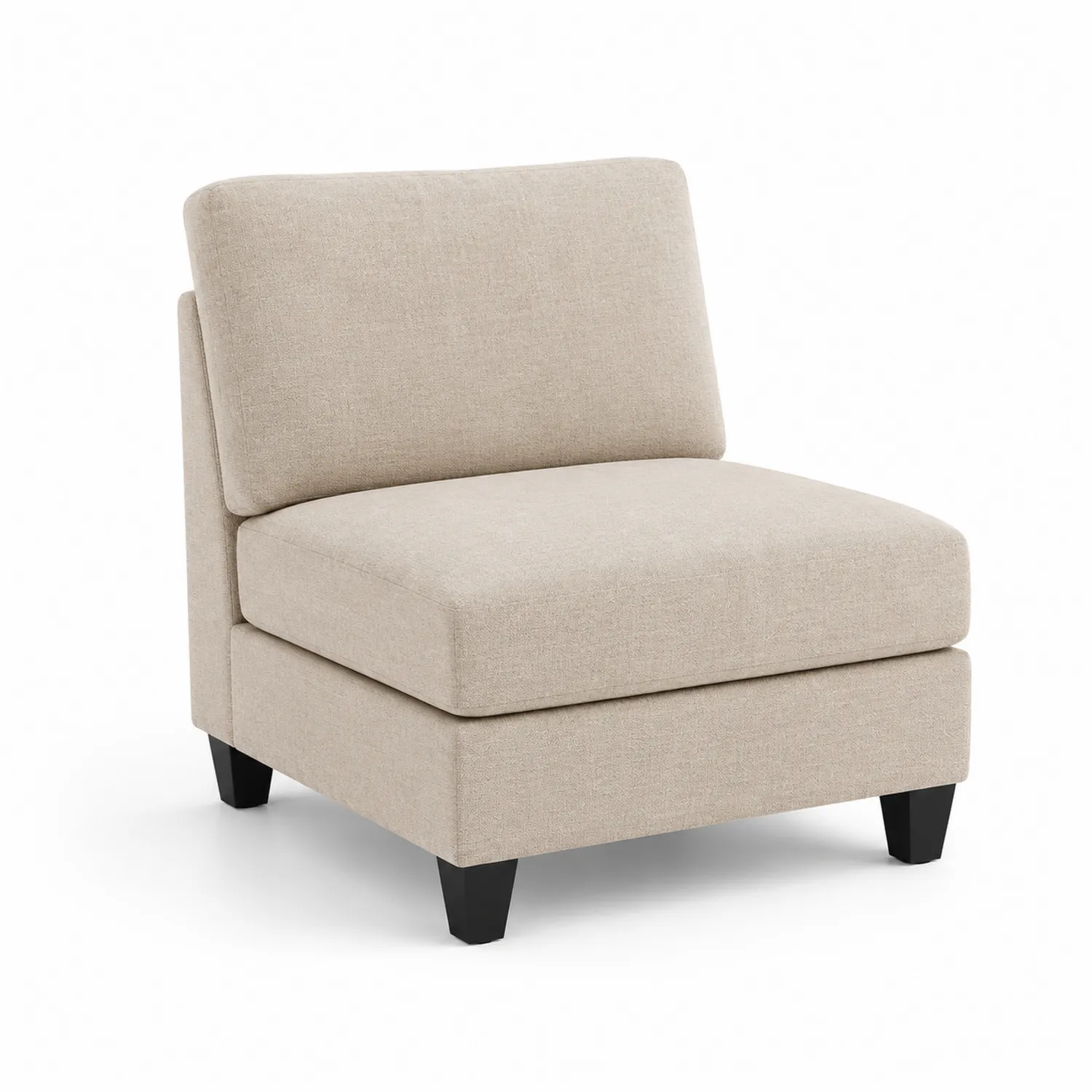 Poltrona in Tessuto Beige 95x80x100 cm-Selvoriux