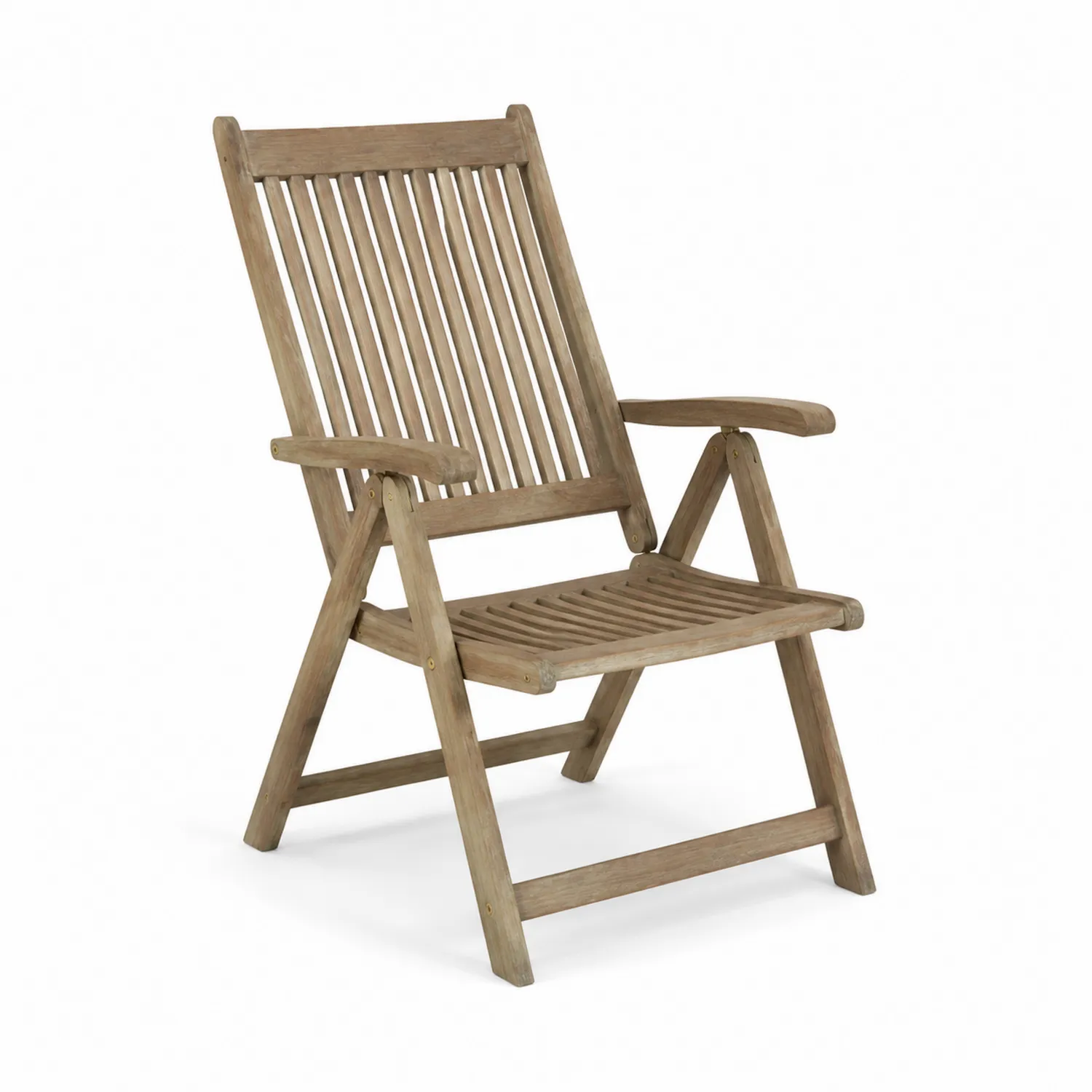 Sedia pieghevole da giardino in legno di teak-Selvoriux