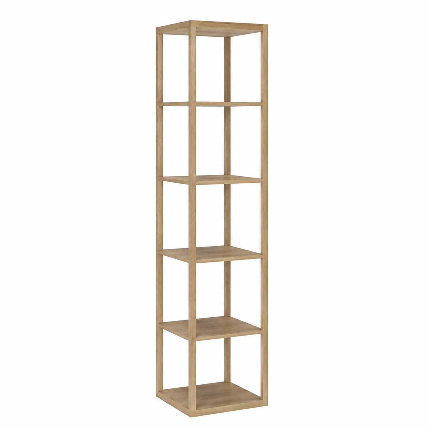 Libreria a 5 Ripiani in MDF Effetto Rovere-Selvoriux