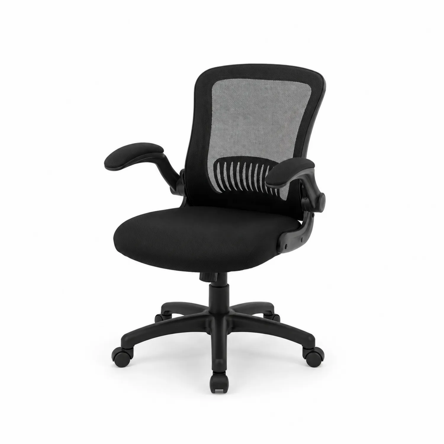 Sedia da ufficio ergonomica con schienale in rete e braccioli regolabili-Selvoriux