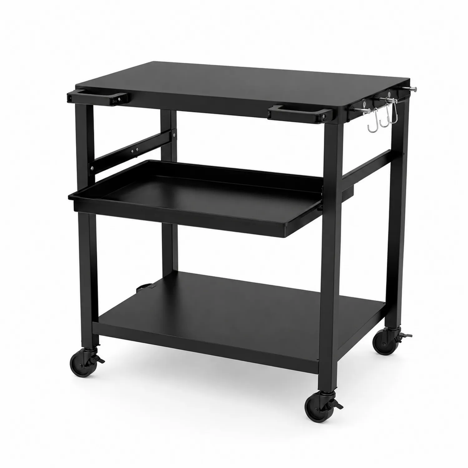 Carrello da Cucina in Metallo con Ruote e Ganci-Selvoriux