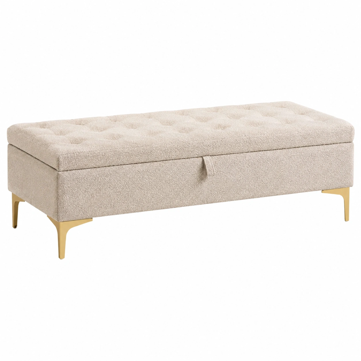 Banco tapizado elegante con almacenaje interior-meuboria