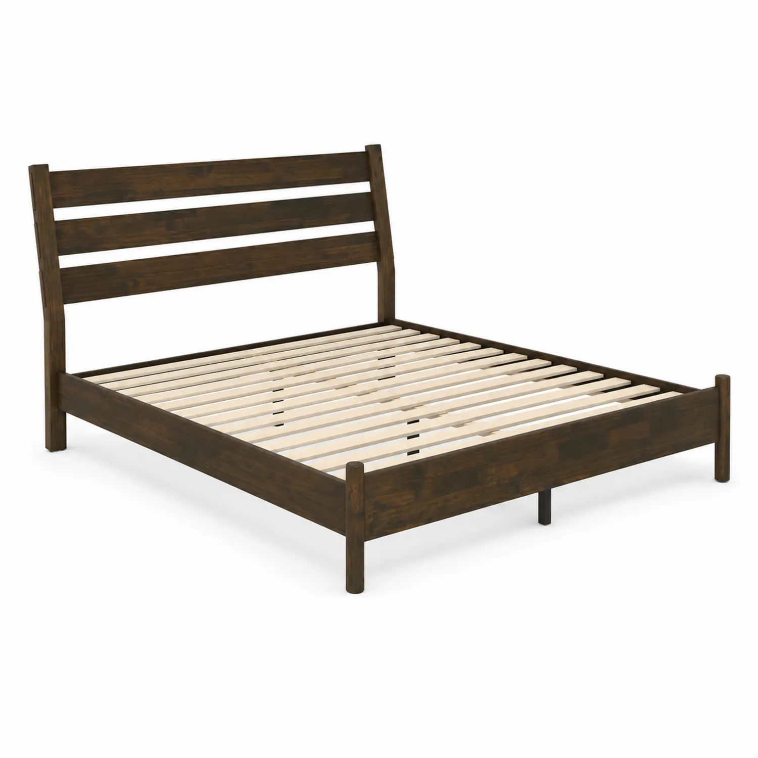 Letto in legno massello di pino marrone scuro 200x160 cm