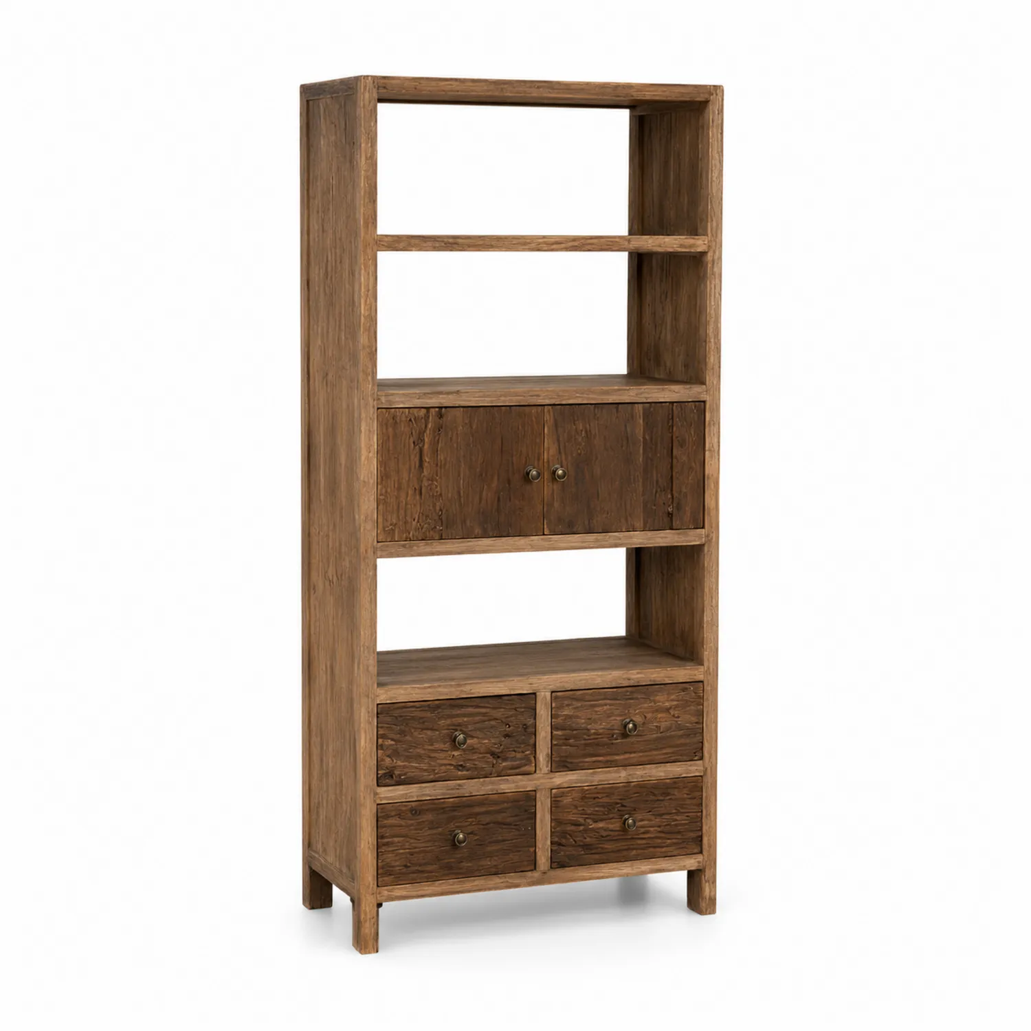 Libreria in legno con 4 cassetti e 2 ante