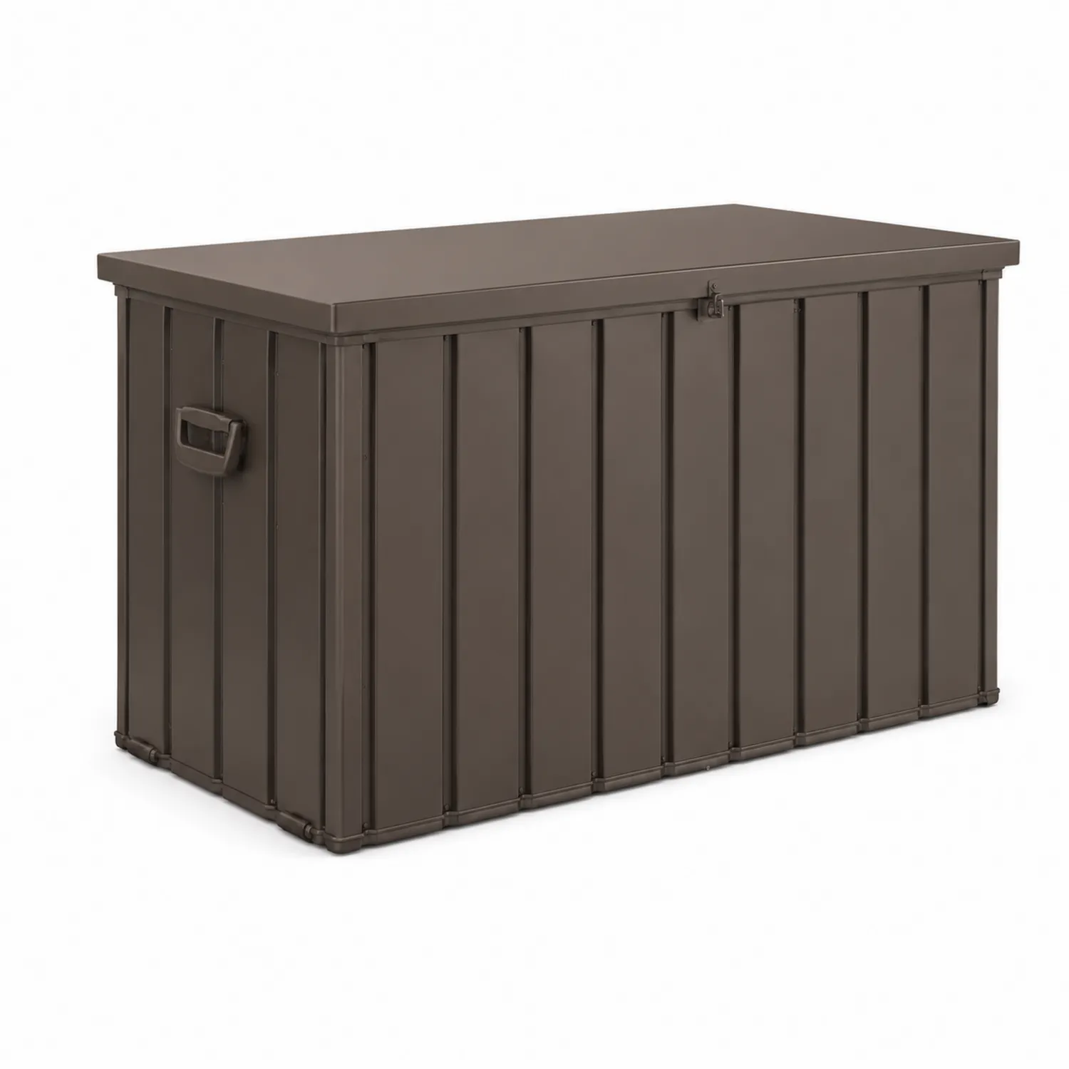 Cassapanca rettangolare in metallo marrone 120x60x63 cm