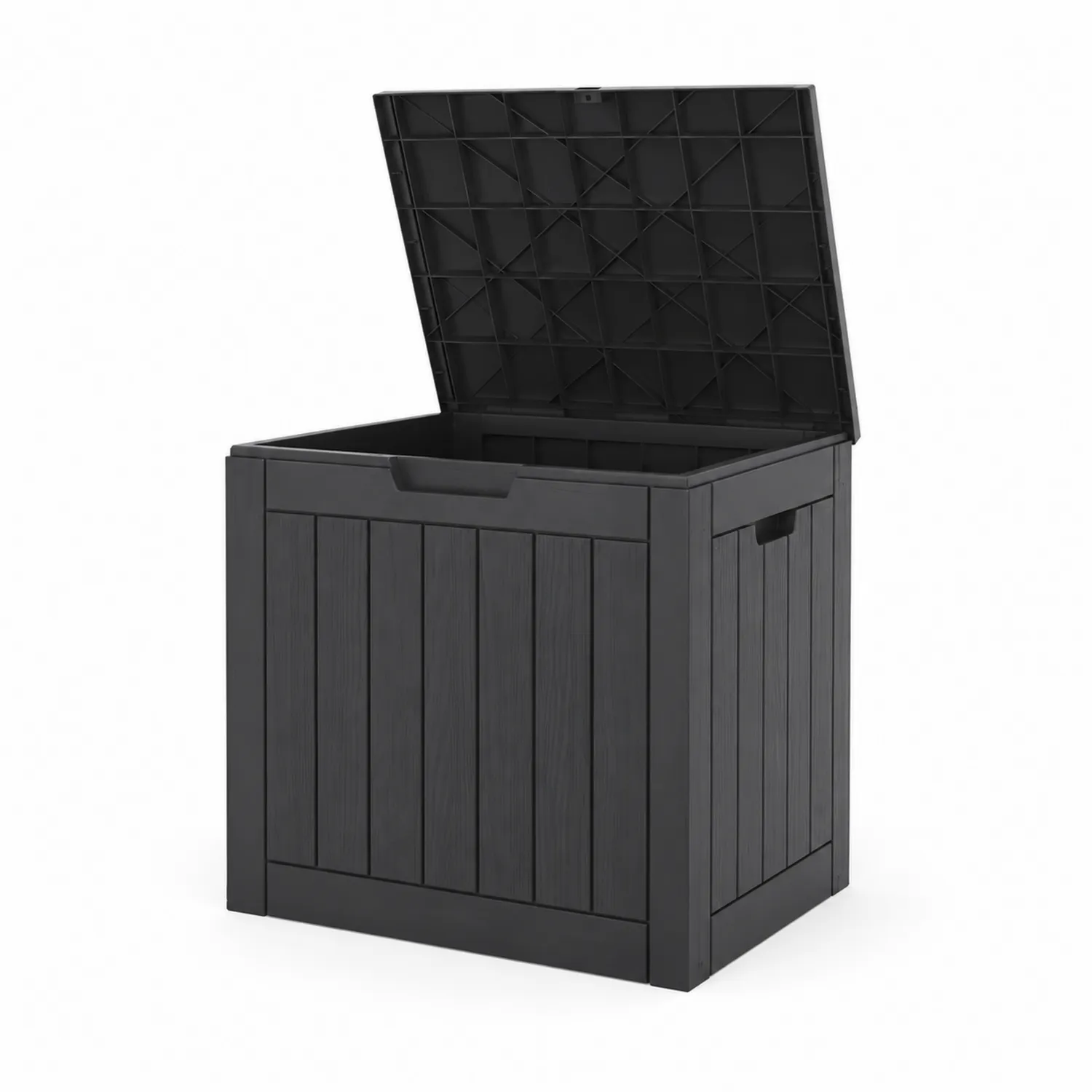 Baúl de Almacenamiento de Polipropileno Negro 57L 44x44x50 cm