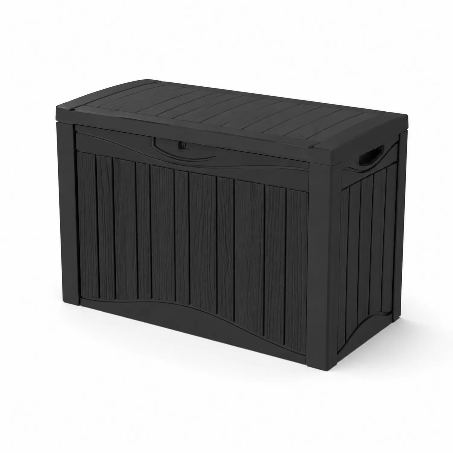 Contenitore in plastica effetto legno nero