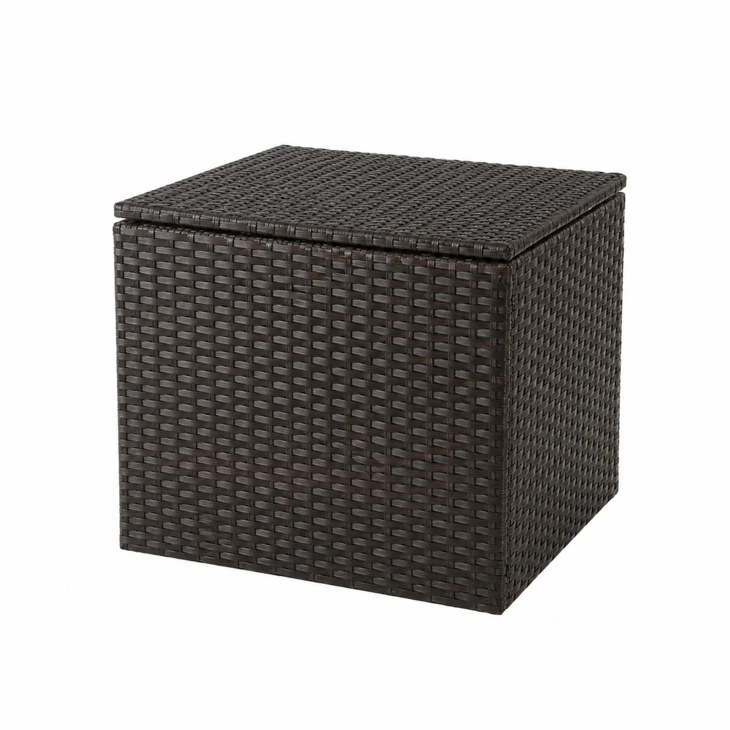 Contenitore in Polyrattan Marrone 40x40x40 cm