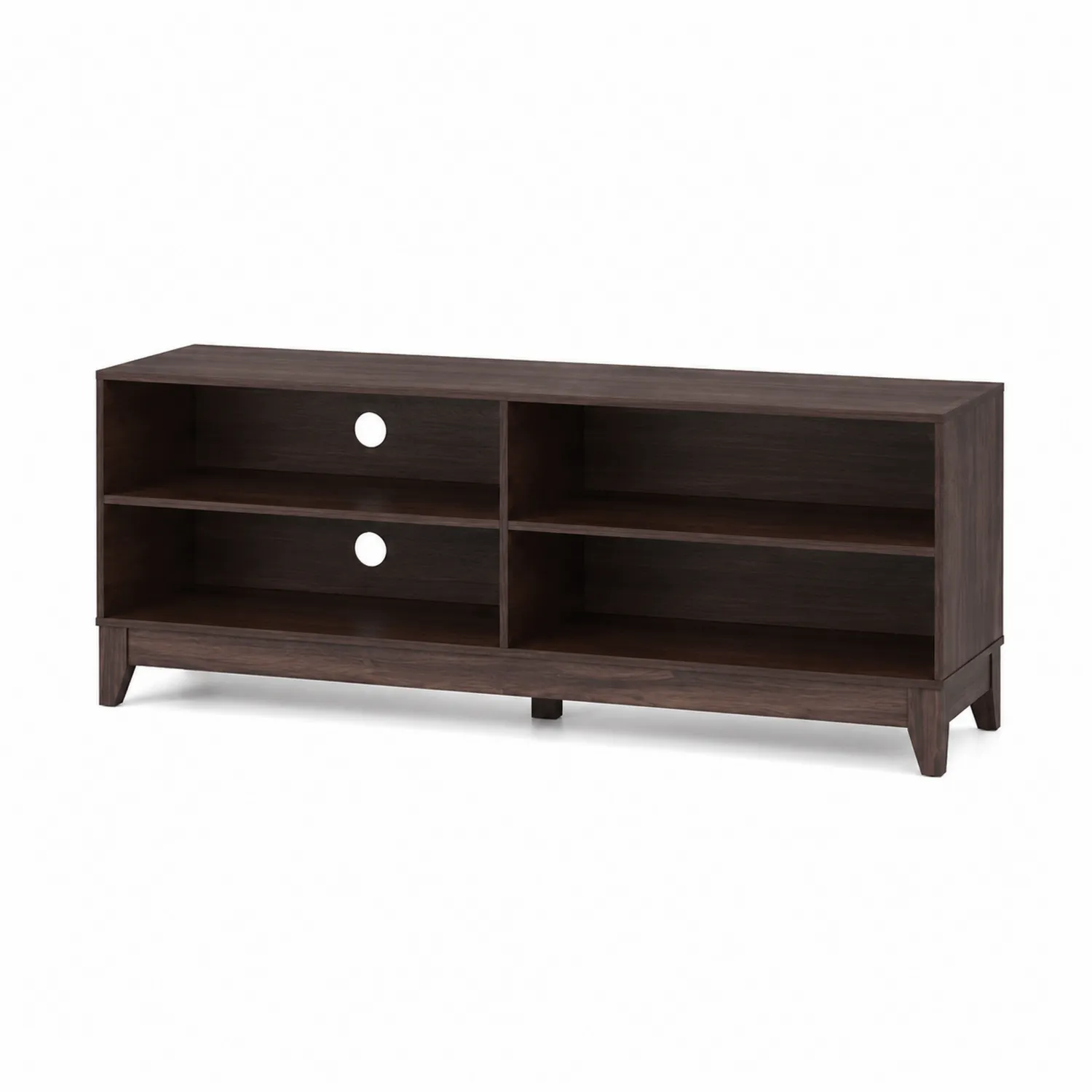 Mobile TV rettangolare in legno marrone 120x40x50 cm