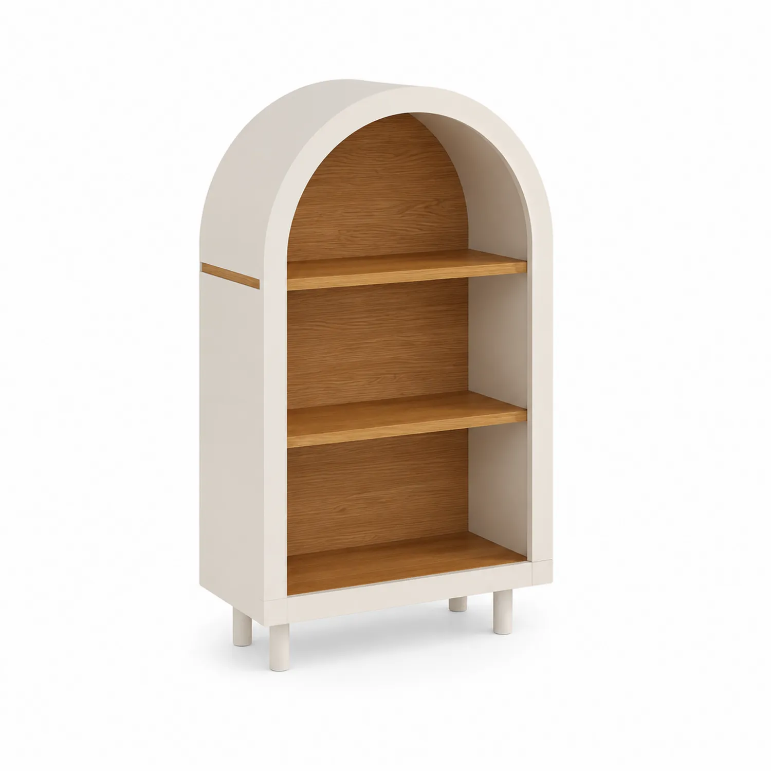Libreria in MDF e Rovere Bianco
