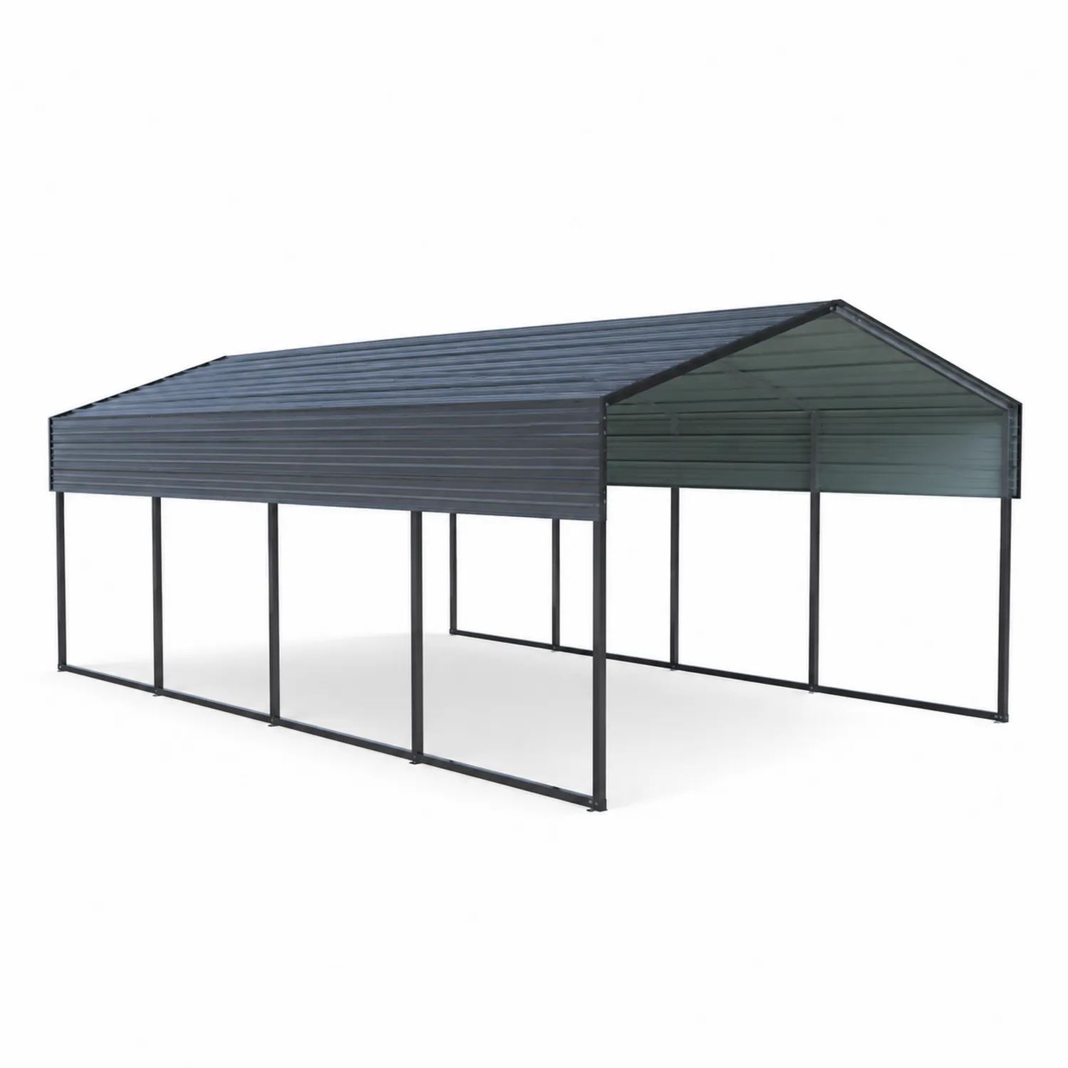 Garage in Acciaio Zincato Grigio 600x300x280 cm