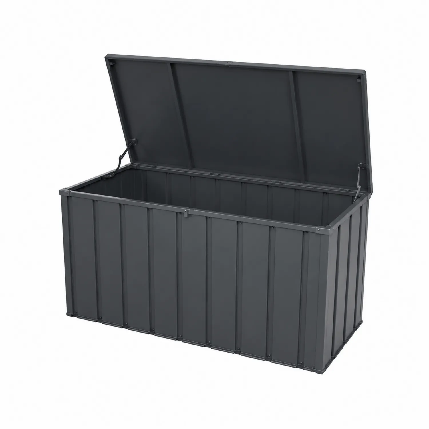 Contenitore in Metallo Grigio con Coperchio