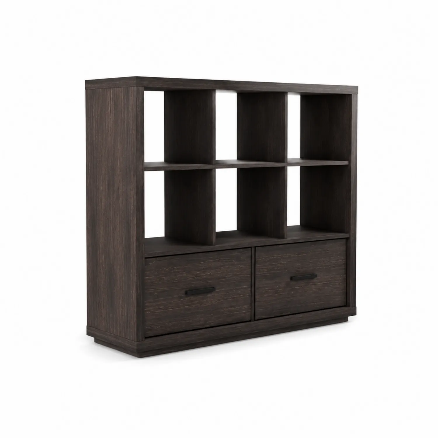 Libreria in Legno con Cassetti in Marrone Scuro