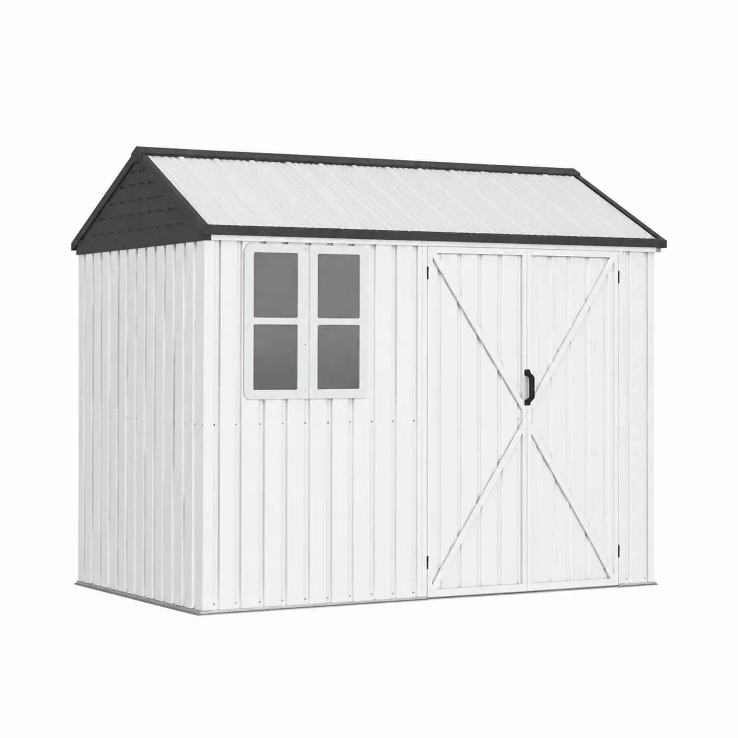 Capanno portaoggetti in acciaio con finestra 234x185x210 cm
