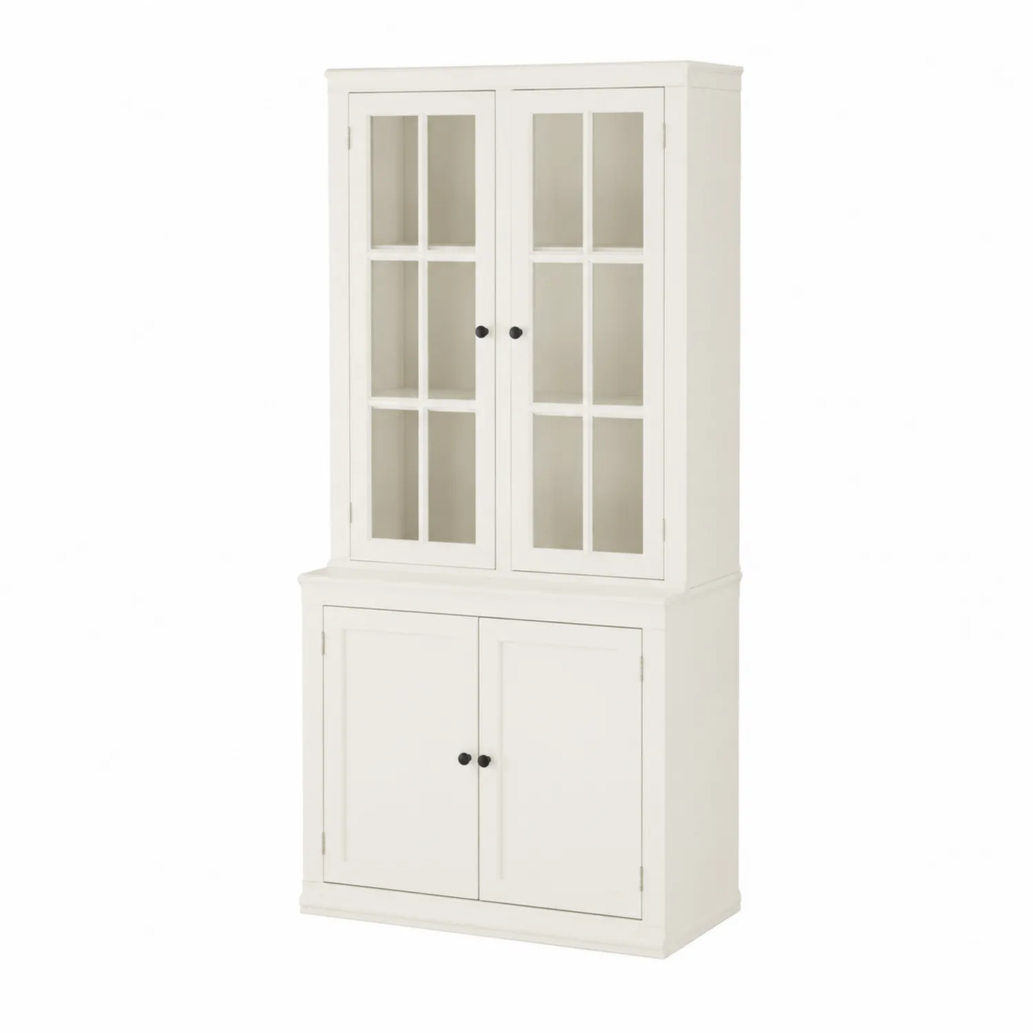 Credenza in Legno con Ante in Vetro Temperato Bianco 200x90x40 cm