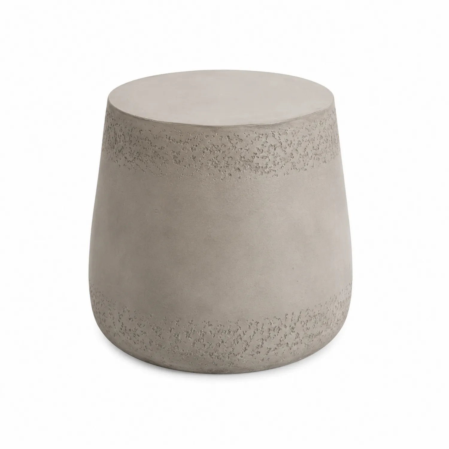 Tavolino Laterale in Cemento Grigio con Texture
