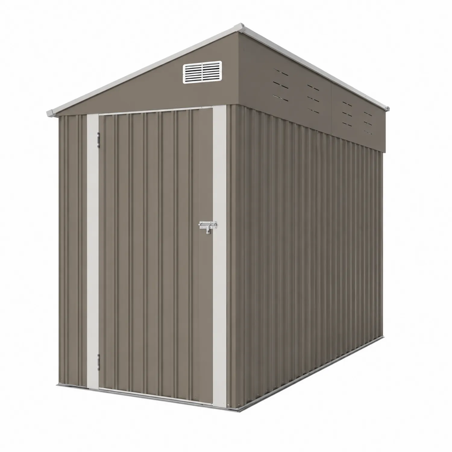 Capanno in acciaio zincato marrone 244x129x181 cm