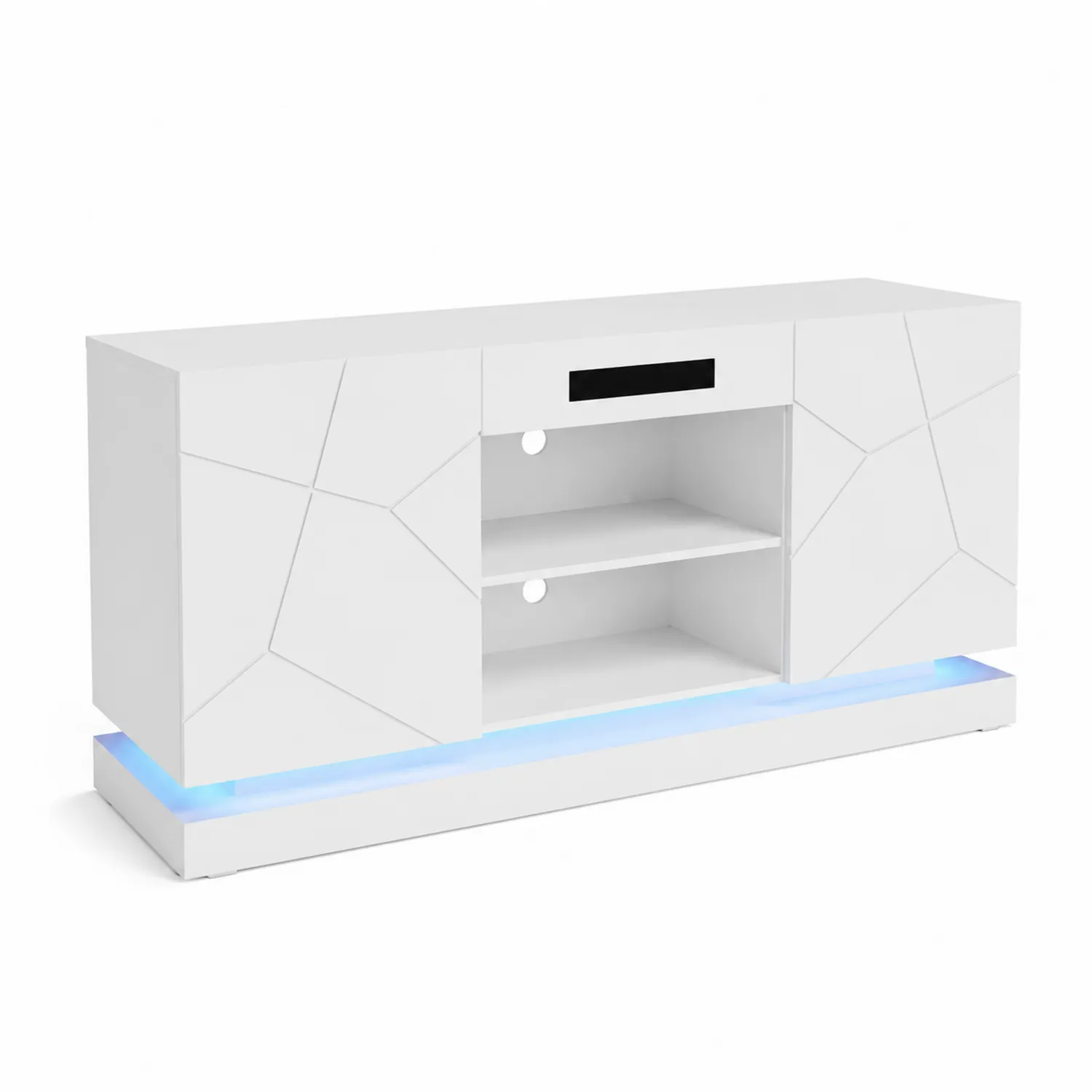 Mobile TV bianco in MDF con LED integrato