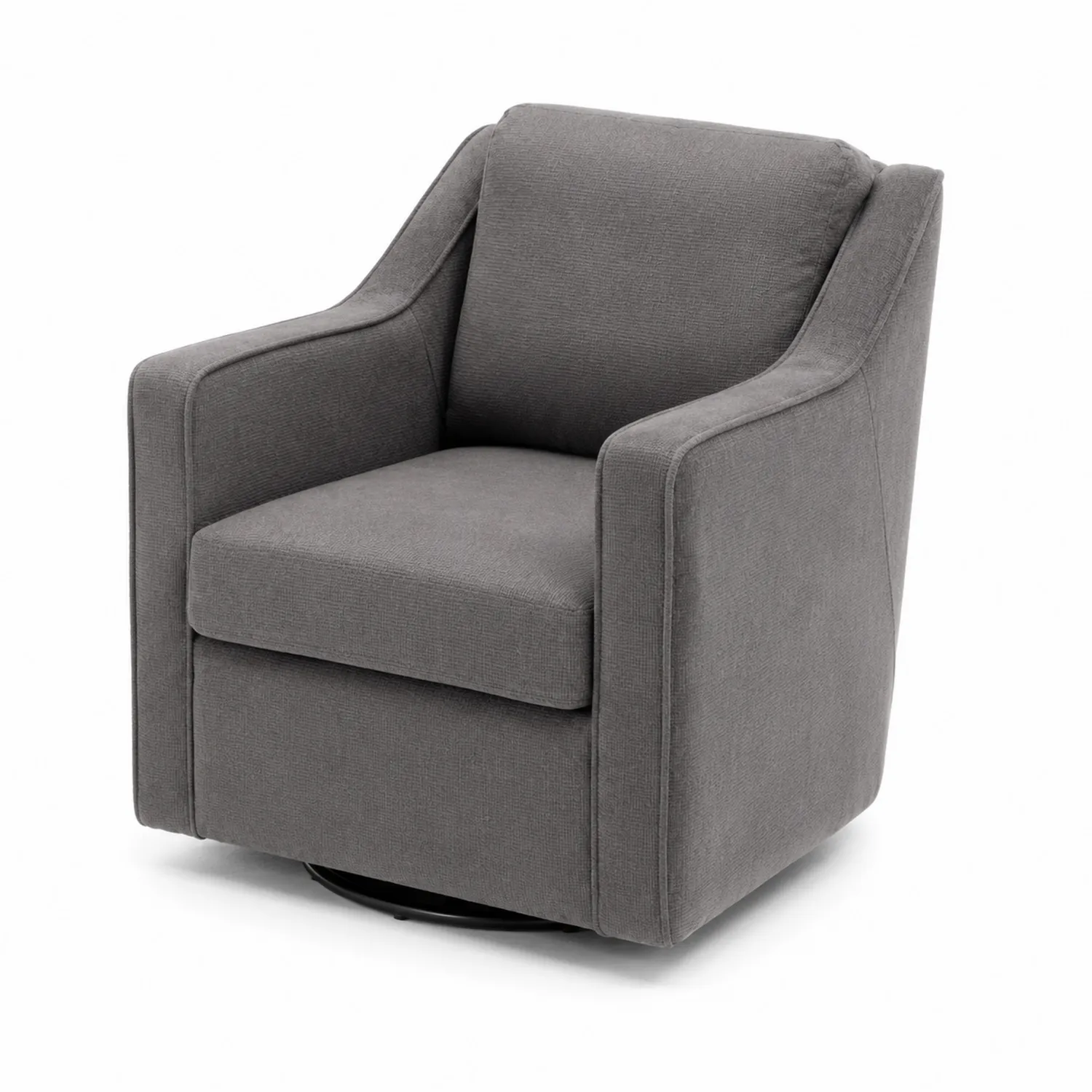 Poltrona girevole in tessuto grigio