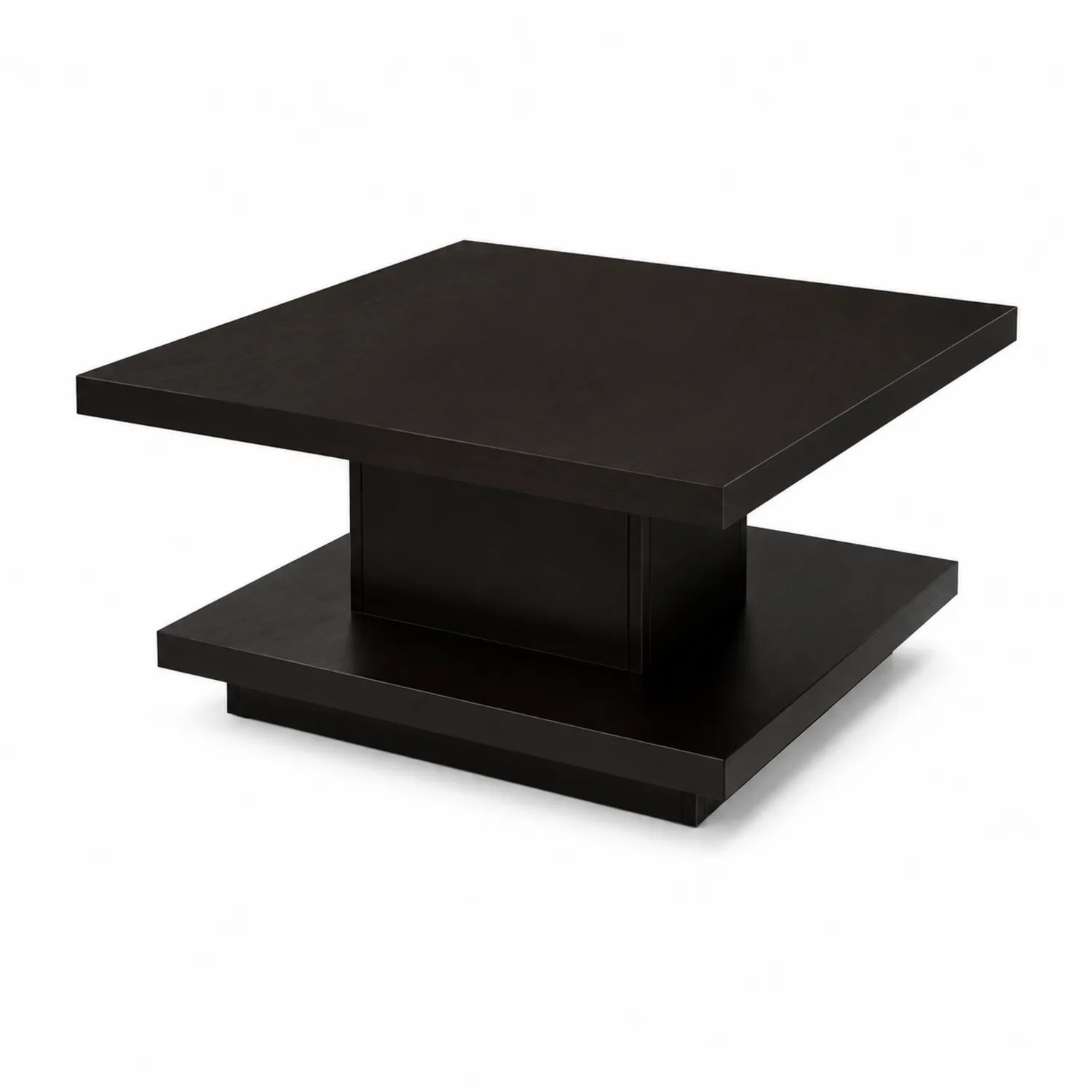 Tavolino da caffè quadrato in legno MDF marrone scuro 80x80x40 cm