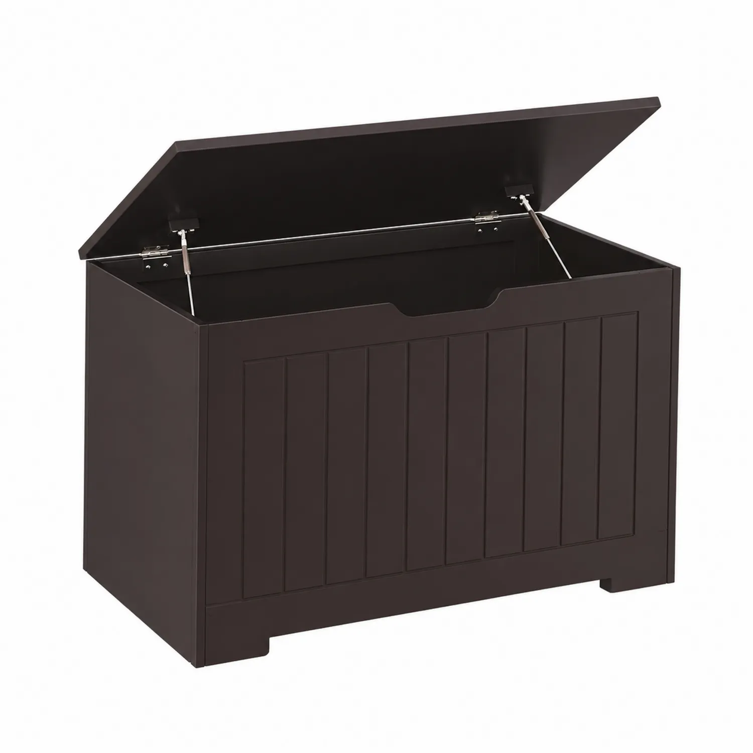 Contenitore rettangolare in legno MDF marrone con coperchio apribile