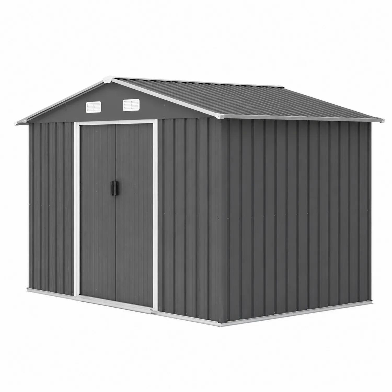 Capanno portaoggetti in acciaio galvanizzato grigio 213x127x185 cm
