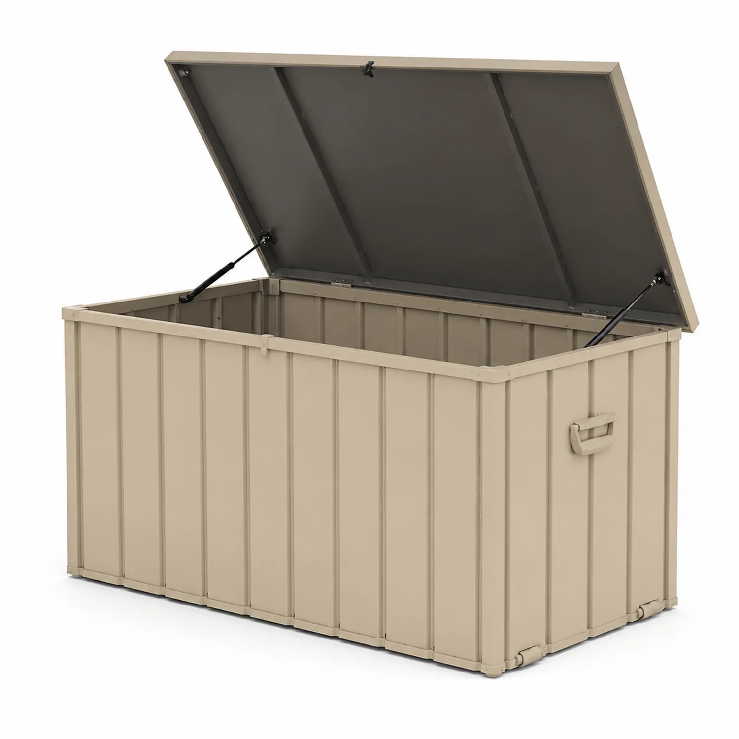 Baúl de acero beige 120x60x63cm