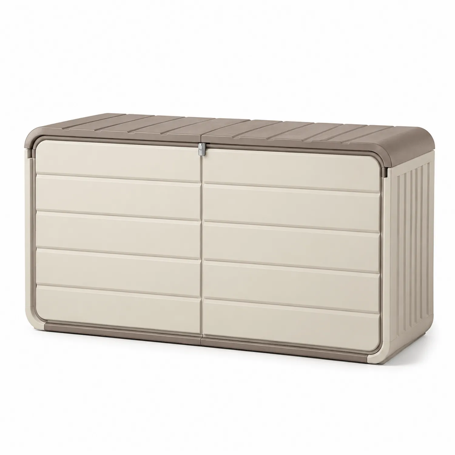 Caja de almacenamiento de plástico beige/marrón 120cm x 60cm x 60cm