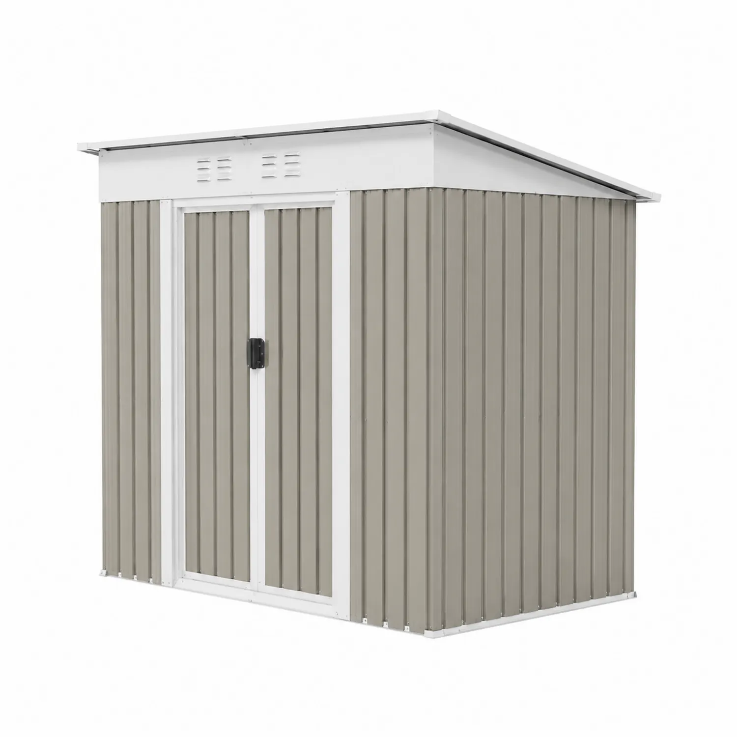 Cobertizo de acero galvanizado gris 213x130x173 cm