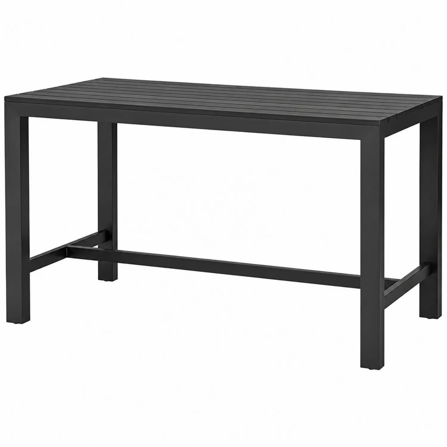 Mesa de jardín de aluminio negra