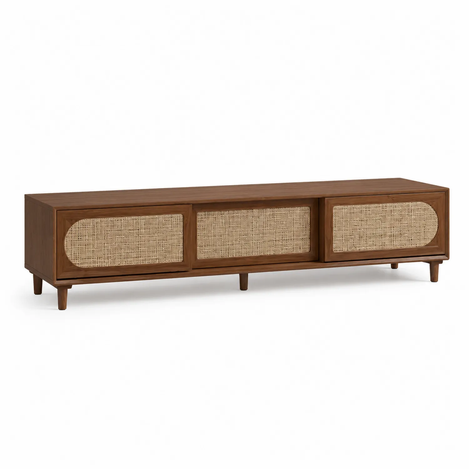 Mueble de TV de Madera y Ratán 180cm