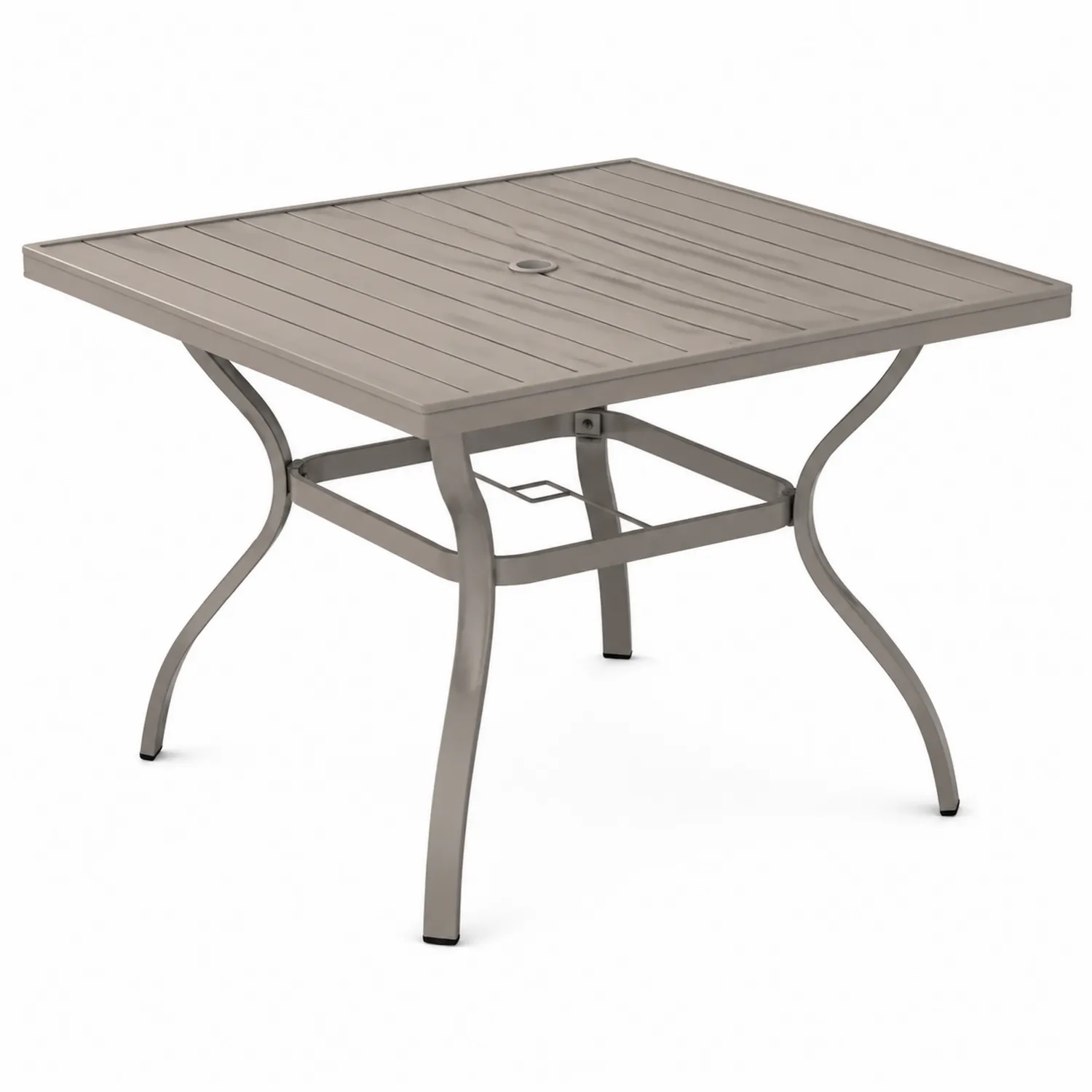 Mesa de jardín de aluminio gris 90x90x72 cm