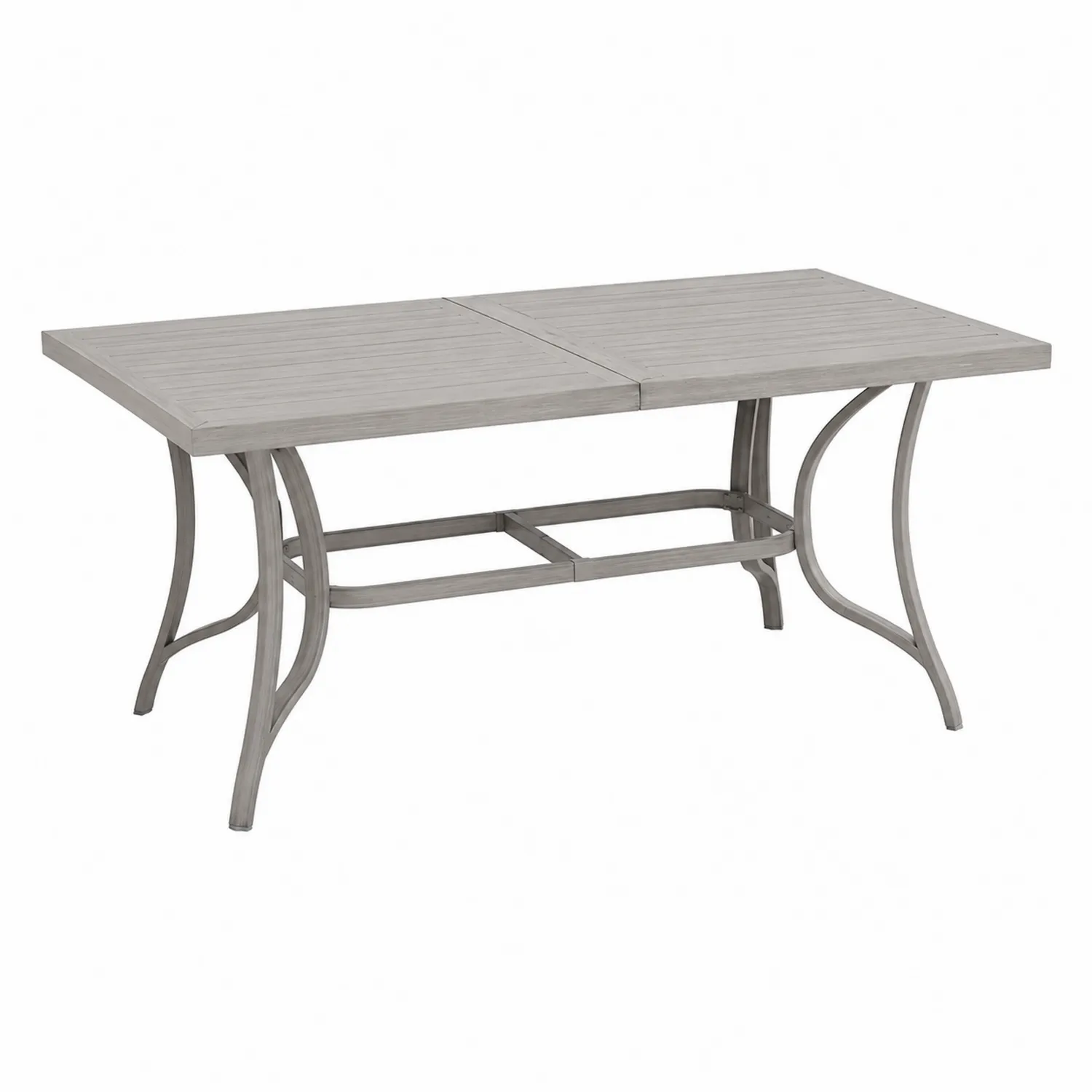Mesa de comedor de metal gris 200x90x75 cm