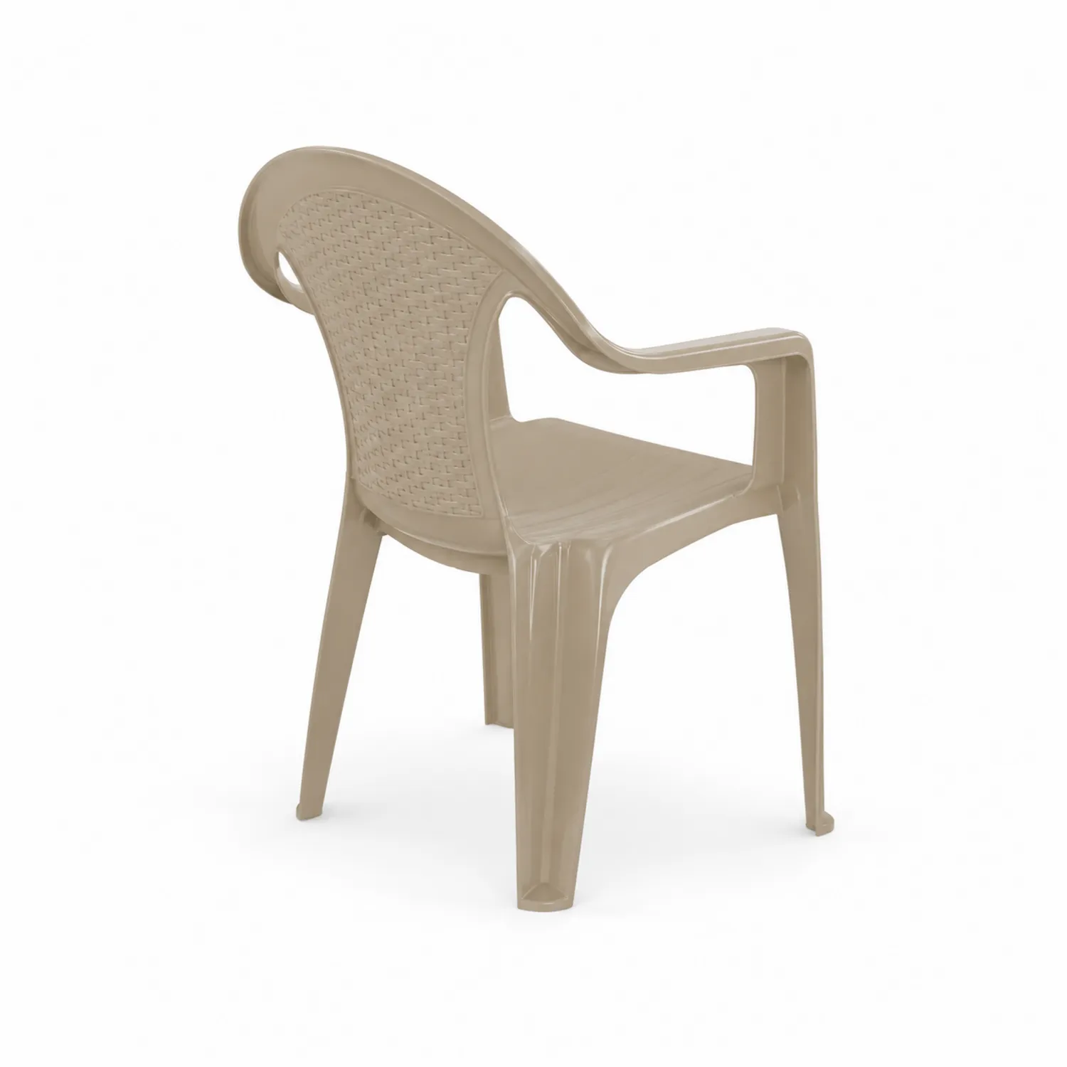 Silla de plástico para jardín color Beige