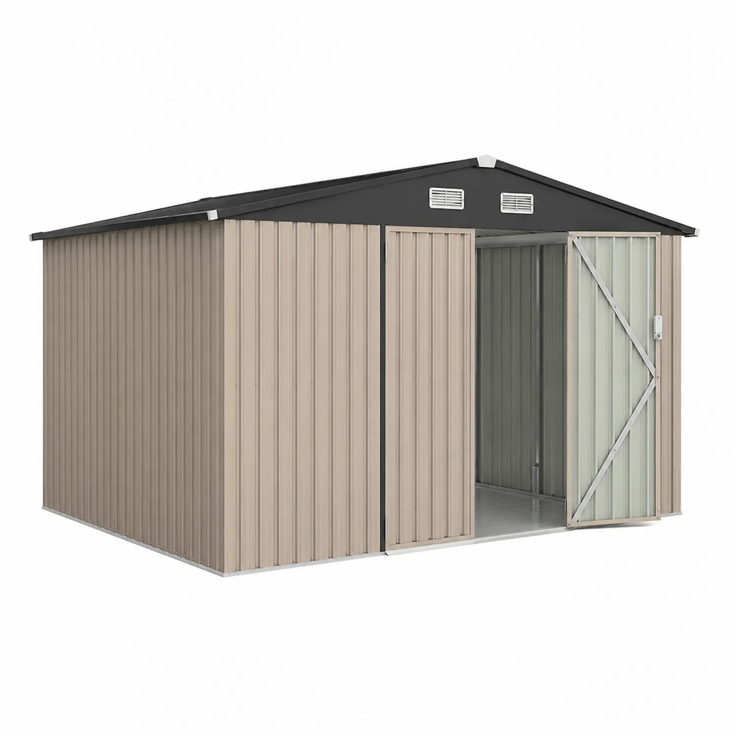 Cobertizo de metal galvanizado 3x3x2 m