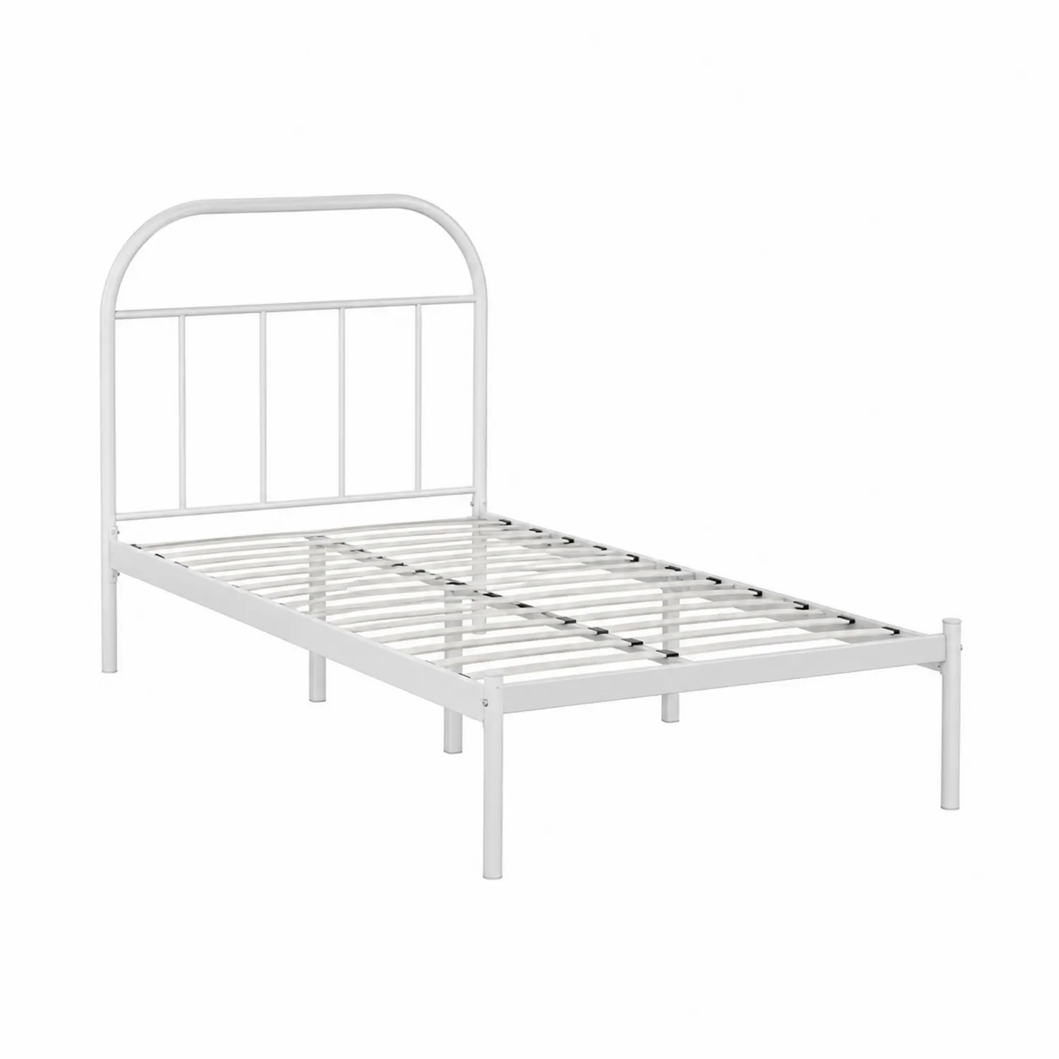 Cama Individual de Metal Blanca 90x200 cm
