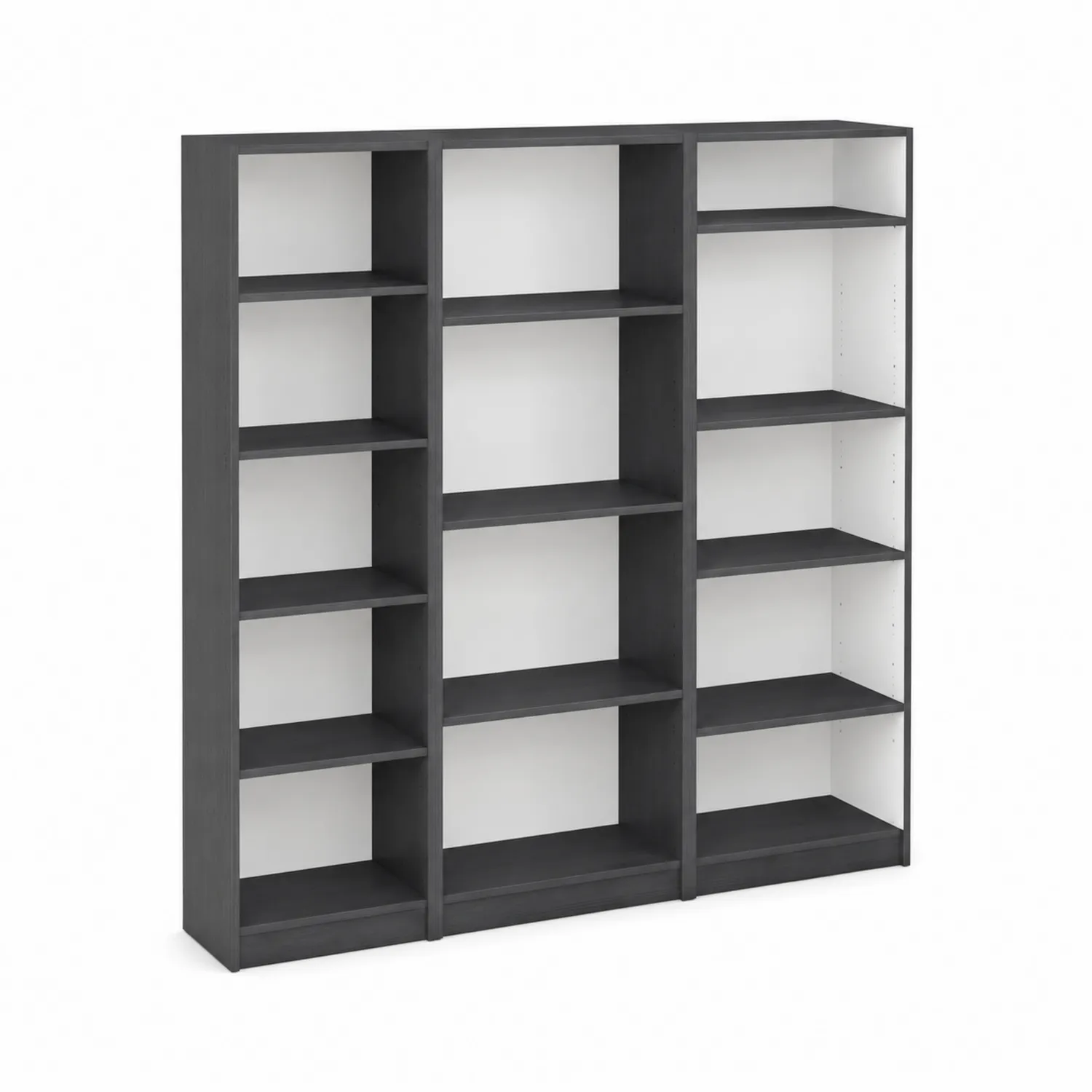 Estantería modular de MDF gris antracita 180x200x30 cm